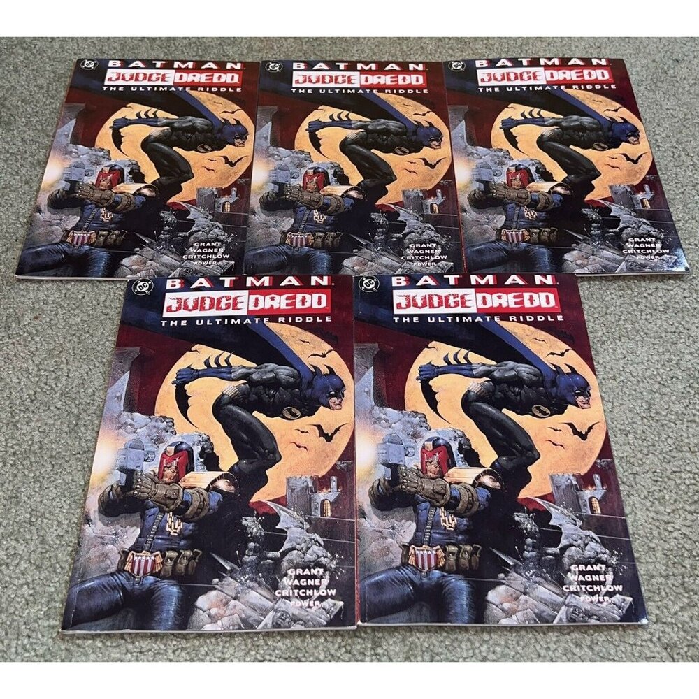 5 Batman/Judge Dredd: The Ultimate Riddle (1995, DC) High Grade Comic Book Lot!!